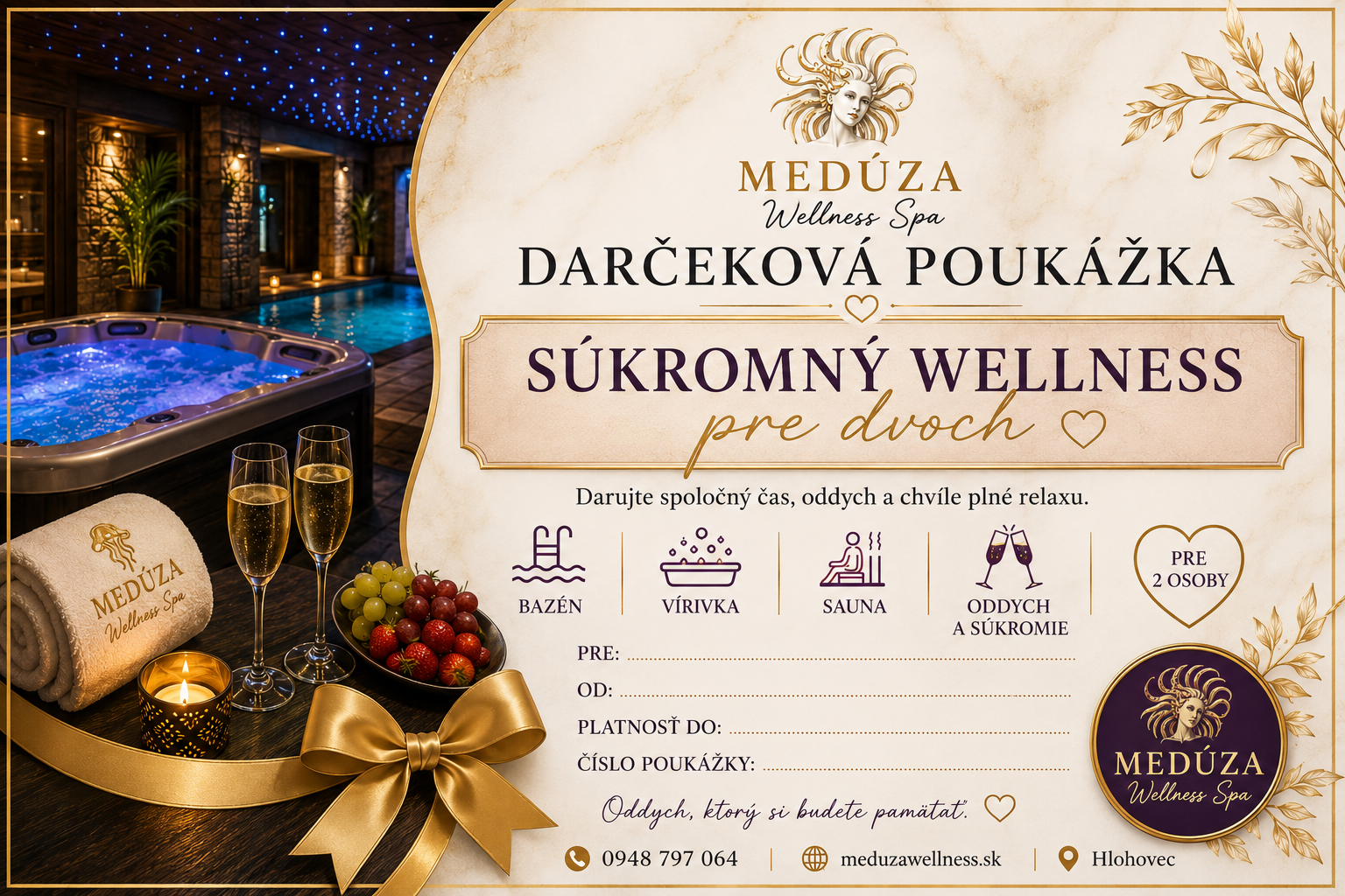 Darčekový poukaz na súkromný wellness